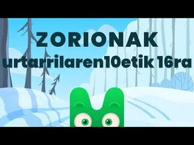 ZORIONAK ZURI - URTARRILAREN 10ETIK 16RA - MAKUSI KLUBA edukiaren irudi txikia