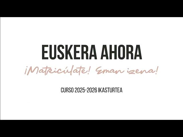 Euskera ahora 2025 bideoaren irudi txikia