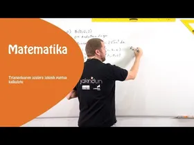 Puntu bat kalkulatu triangeluaren azalera eta zuzen batean dagoela jakinik edukiaren irudi txikia