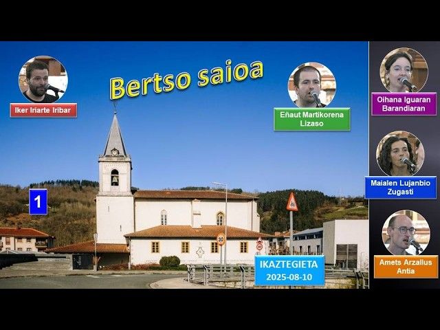 Bertso saioa (1) (Ikaztegieta, 2025-08-10) (45'10'') bideoaren irudi txikia