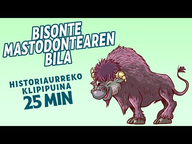 Ene Kantak - Historiaurreko klipipuina. Bisonte mastodontearen bila. Haurrak euskara bideoaren irudi txikia