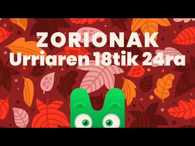 ZORIONAK ZURI - URRIAREN 18TIK 24RA - MAKUSI KLUBA bideoaren irudi txikia