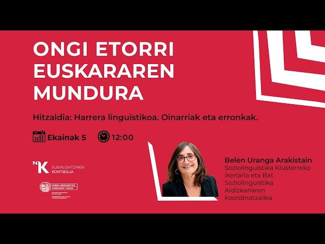 HITZALDIA | Belen Uranga Arakistain - Harrera linguistikoa. Oinarriak eta erronkak bideoaren irudi txikia