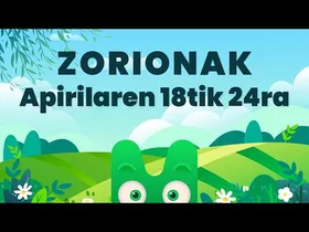 ZORIONAK ZURI - APIRILAREN 18TIK 24RA - MAKUSI KLUBA edukiaren irudi txikia